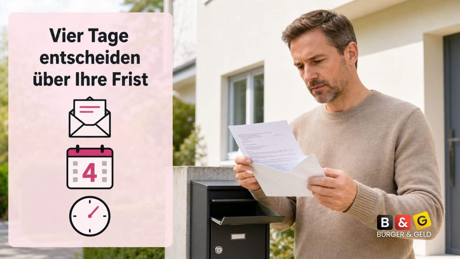 Bürger & Geld: News- und Nachrichtenmagazin zu Rente, Grundsicherung (ehem. Bürgergeld), Sozialleistungen und Finanzen 5 Vier statt drei Tage: Neue Regel verändert Bürgergeld-Widerspruch
