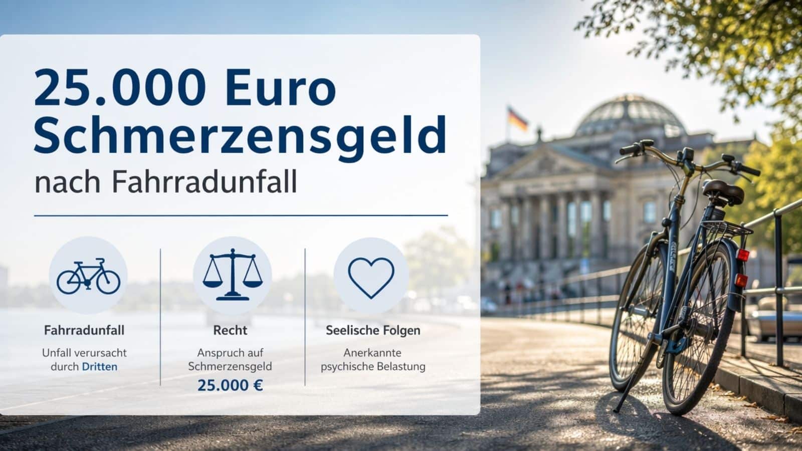 25.000 Euro Schmerzensgeld: Gericht stellt sich gegen Versicherung im Streit um Depression nach Fahrradunfall