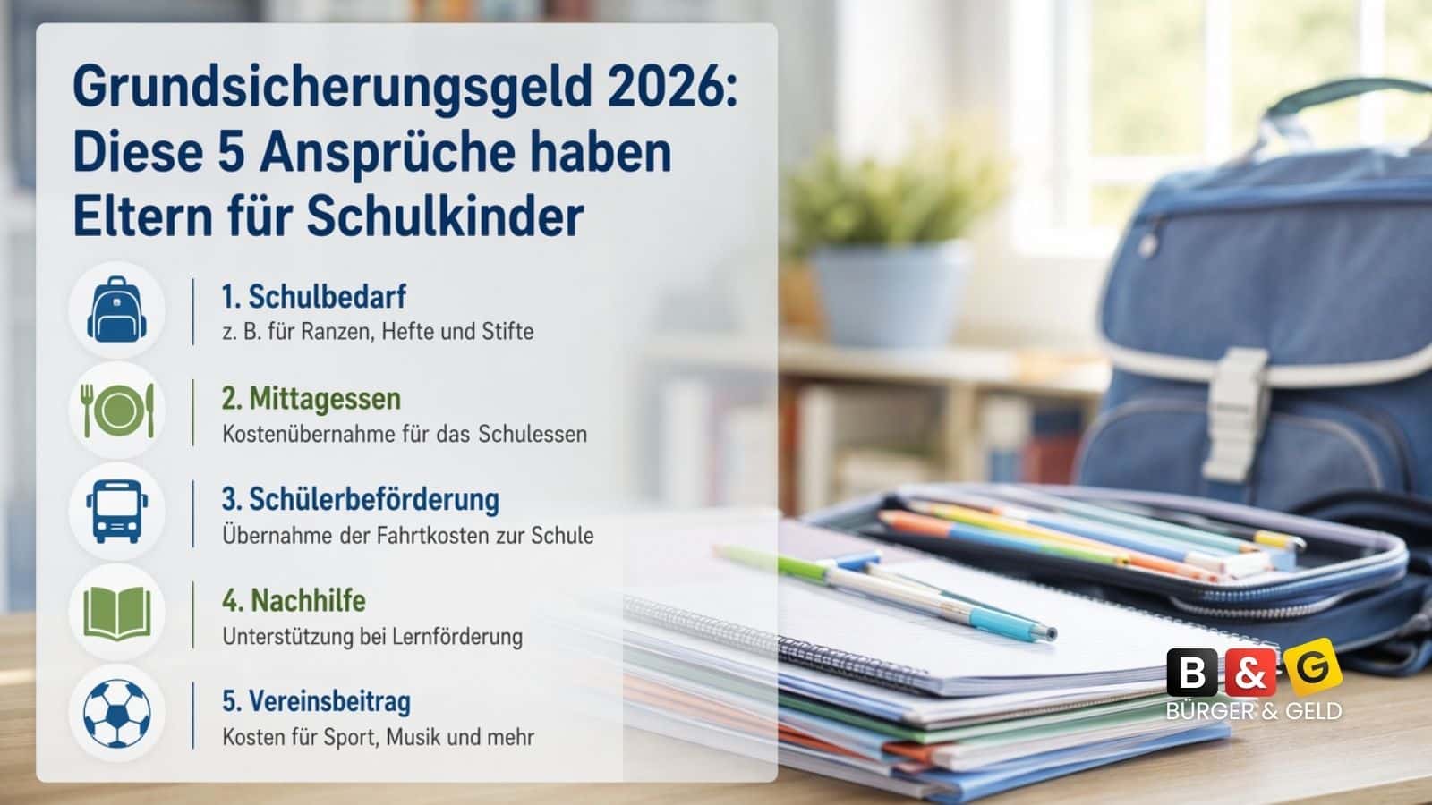 Grundsicherungsgeld 2026: Diese 5 Ansprüche haben Eltern für ihre Schulkinder