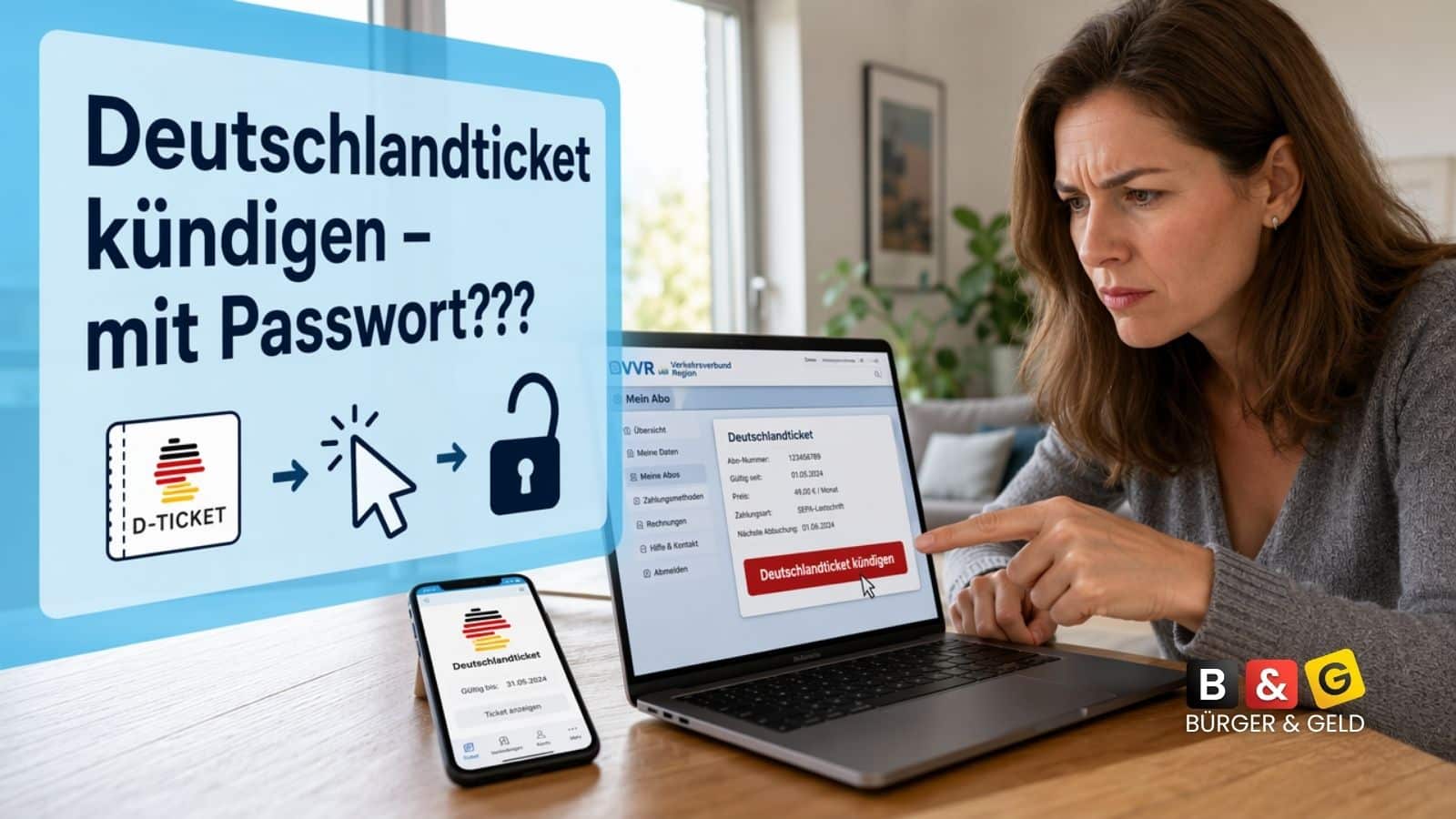 Deutschlandticket kündigen - mit Passwort?