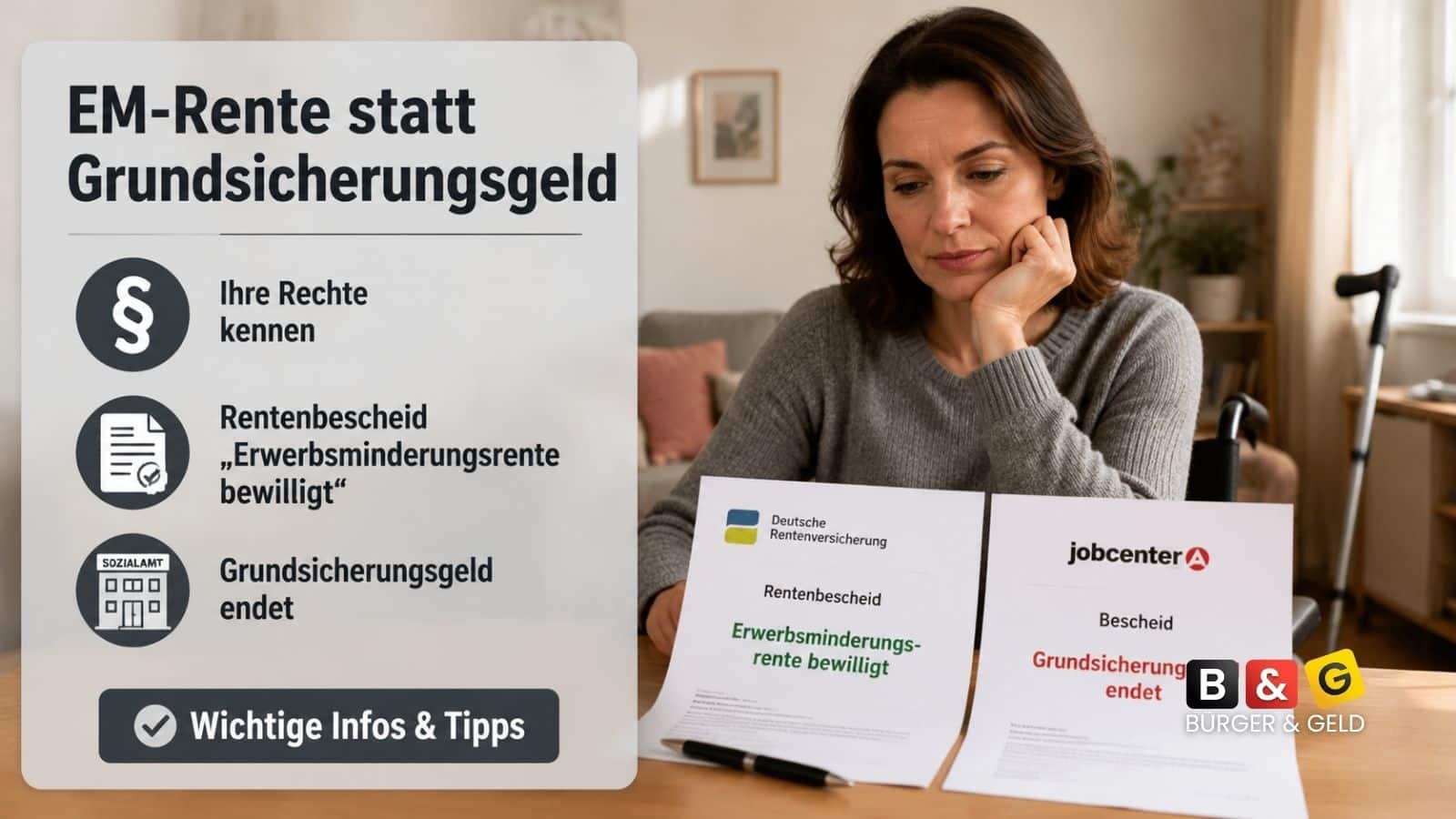 Urteil LSG: EM-Rente statt Grundsicherungsgeld