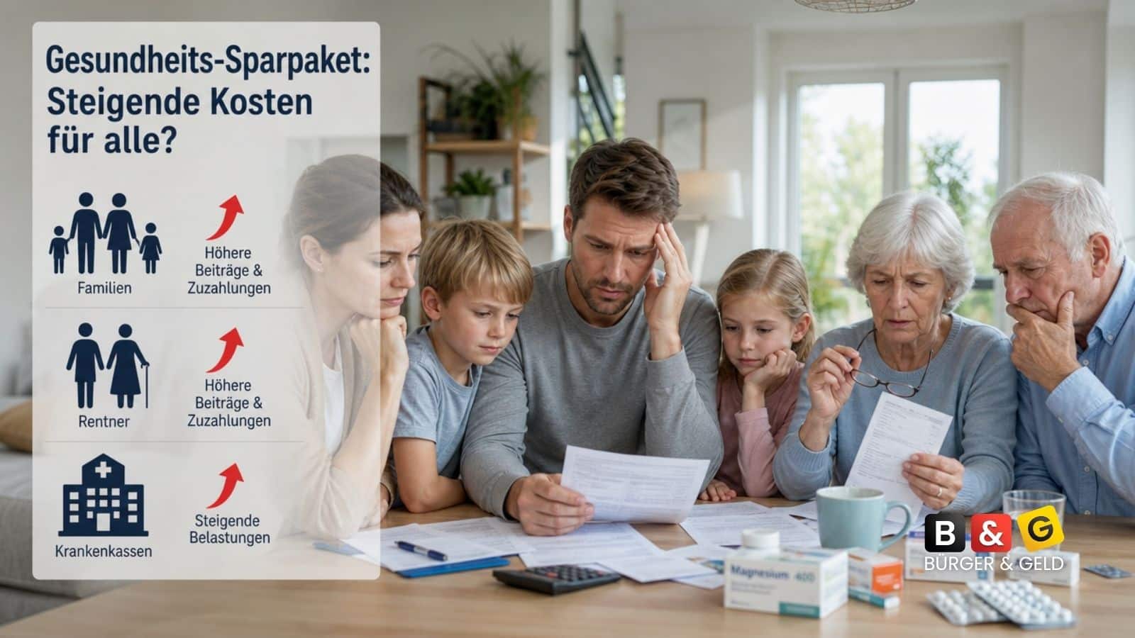 Rentner und Familien zahlen mehr: Gesundheitssparpaket