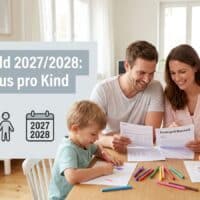 Kindergeld Erhöhung 2027 / 2028: Große Tabelle – so viel Geld gibt es mehr 5 Kindergeld: Erhöhung 2027, 2028