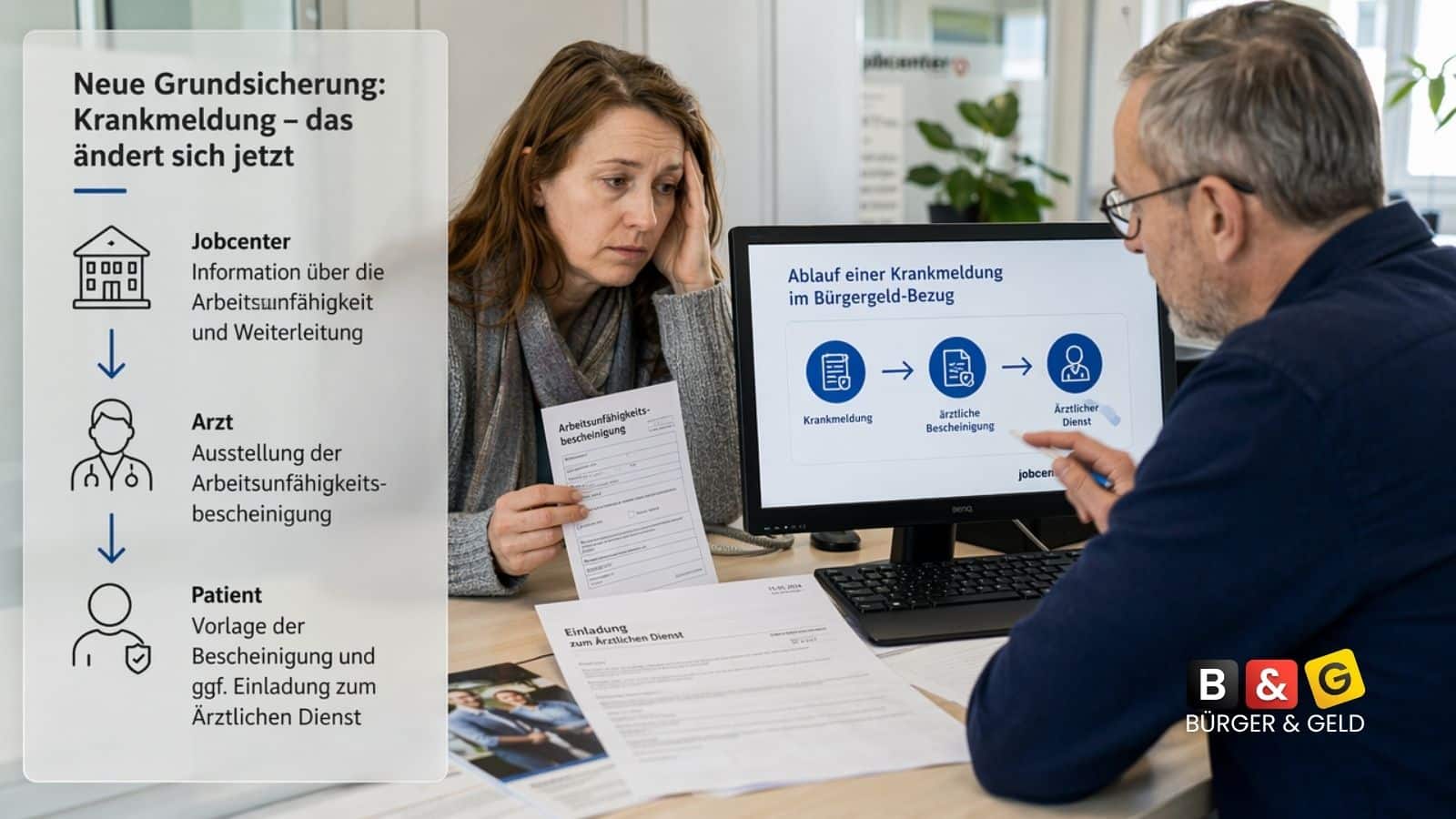 Krankmeldung bei neue Grundsicherung
