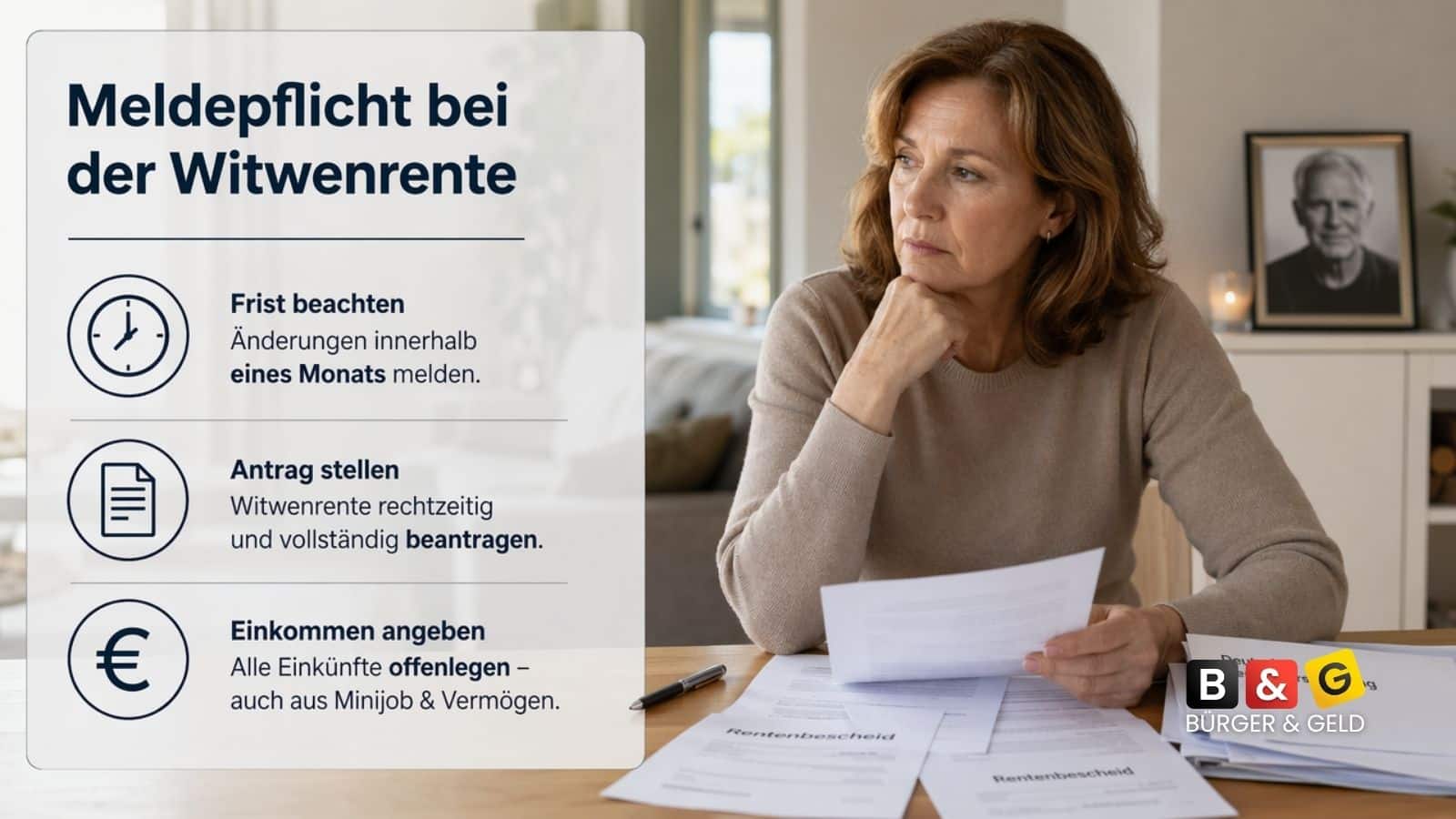 Meldepflichten bei der Witwenrente