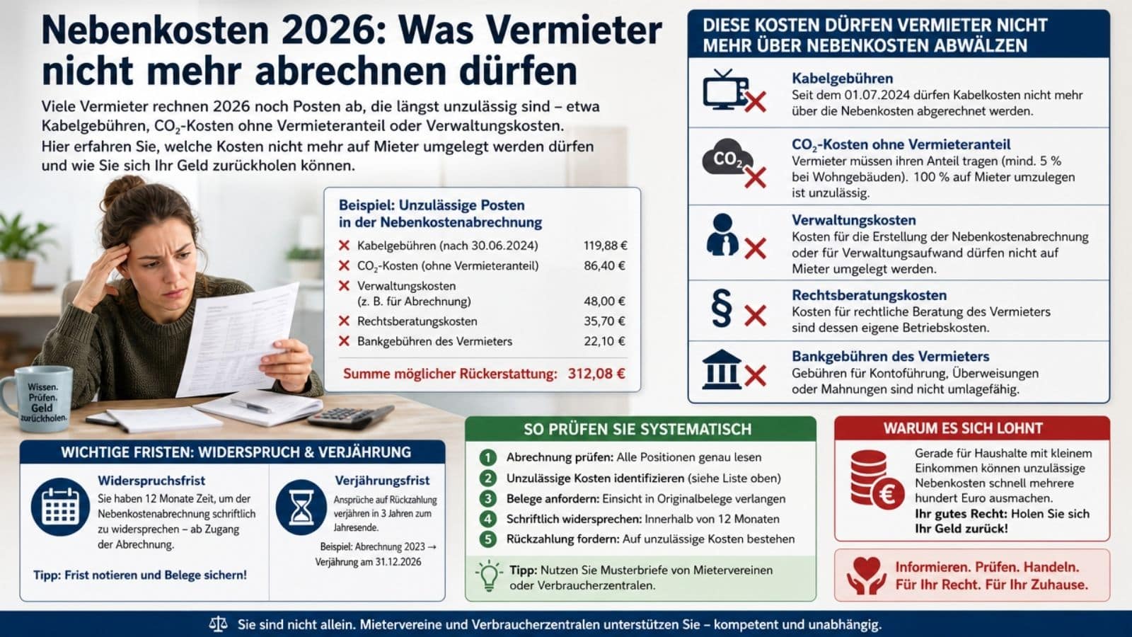 Nebenkostenabrechnung oft fehlerhaft