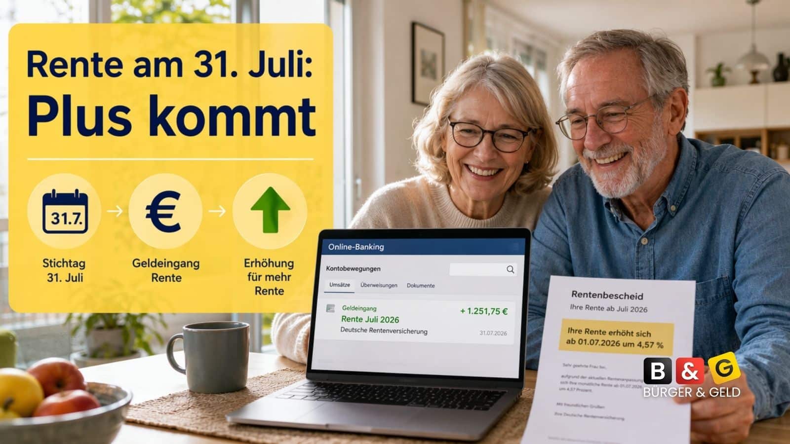Auszahlung erhöhte Rente am 31. Juli 2026