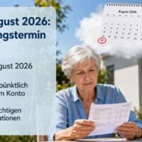 Rente August 2026: Auszahlung, Termin, Tabelle