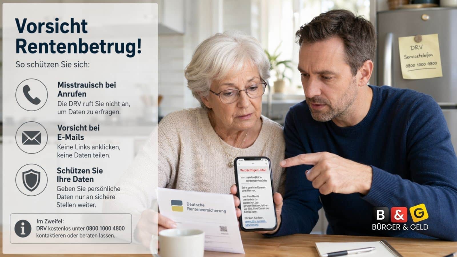 Trickbetrug bei der Rente - Rentner Vorsicht!