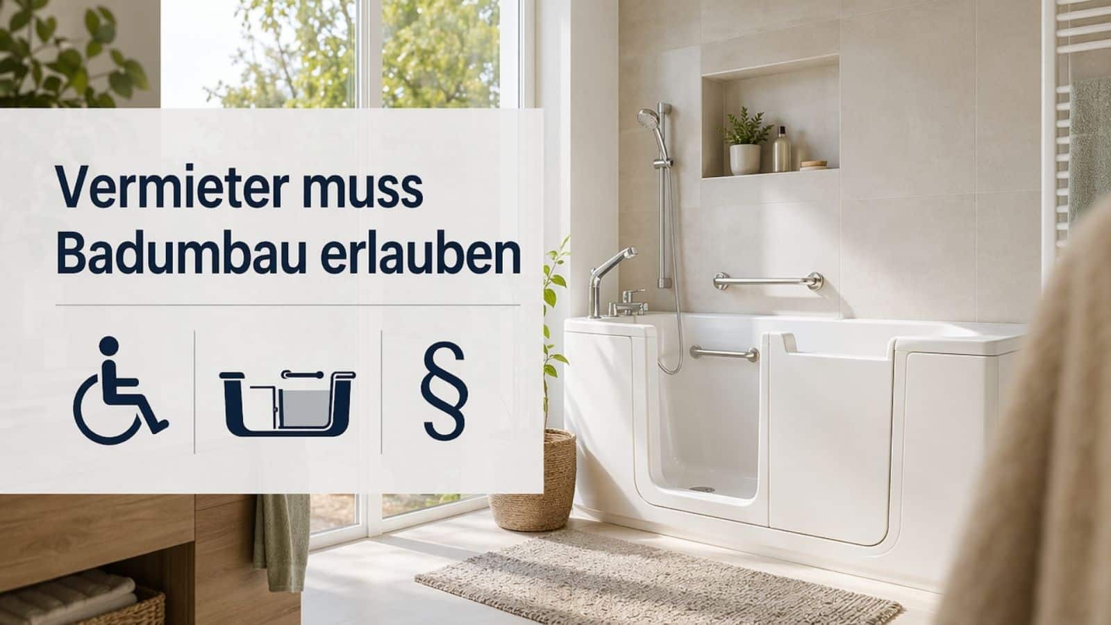 Nach Gerichtsurteil: Vermieter darf Badumbau für Schwerbehinderte nicht einfach blockieren