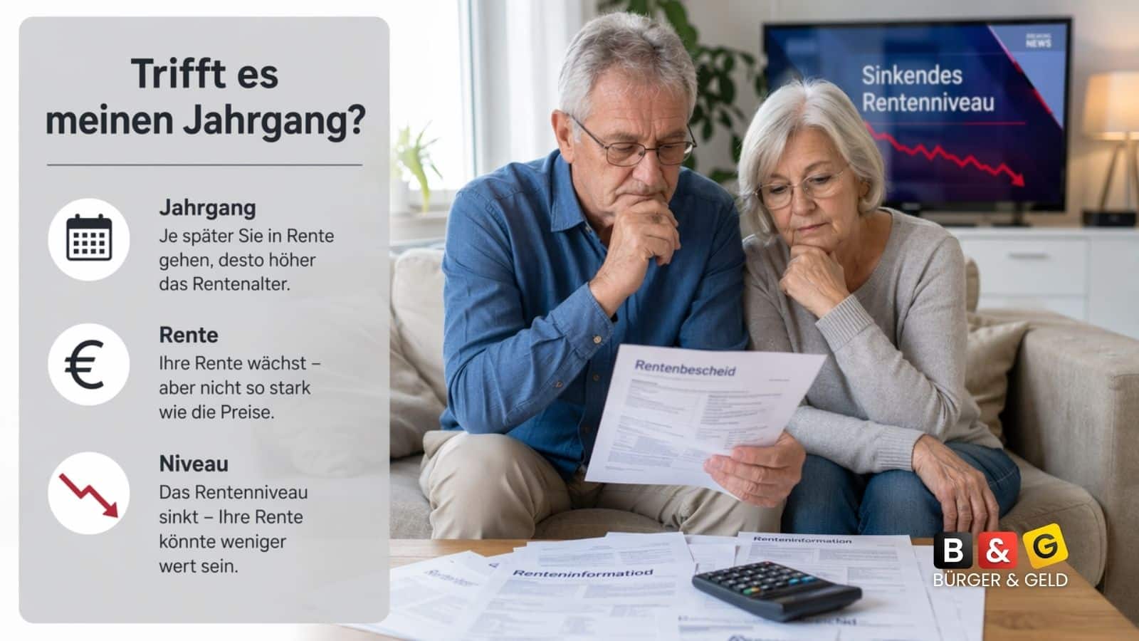 Sinkendes Rentenniveau: welcher Jahrgang besonders betroffen?