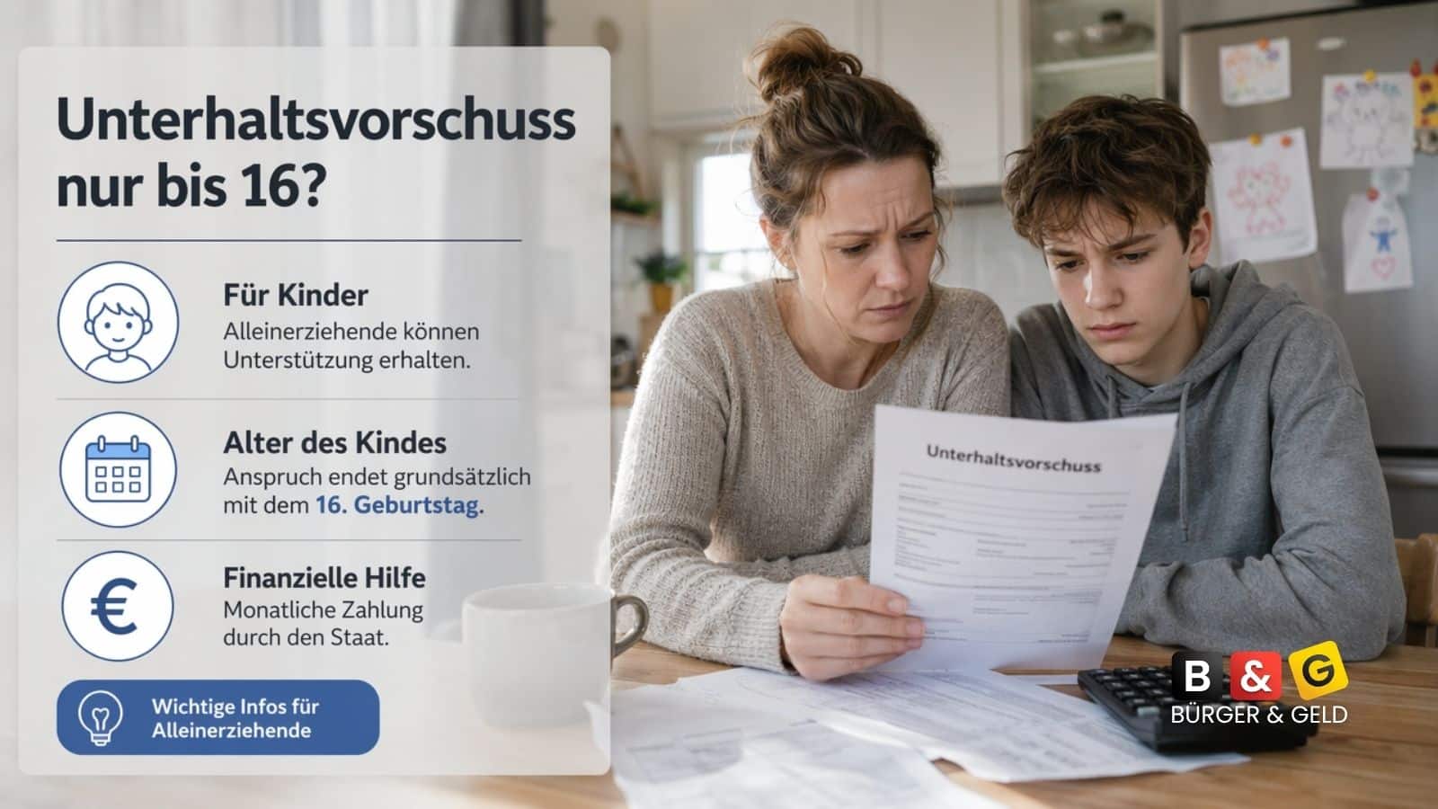 Kürzung beim Unterhaltsvorschuss - nur noch bis 16