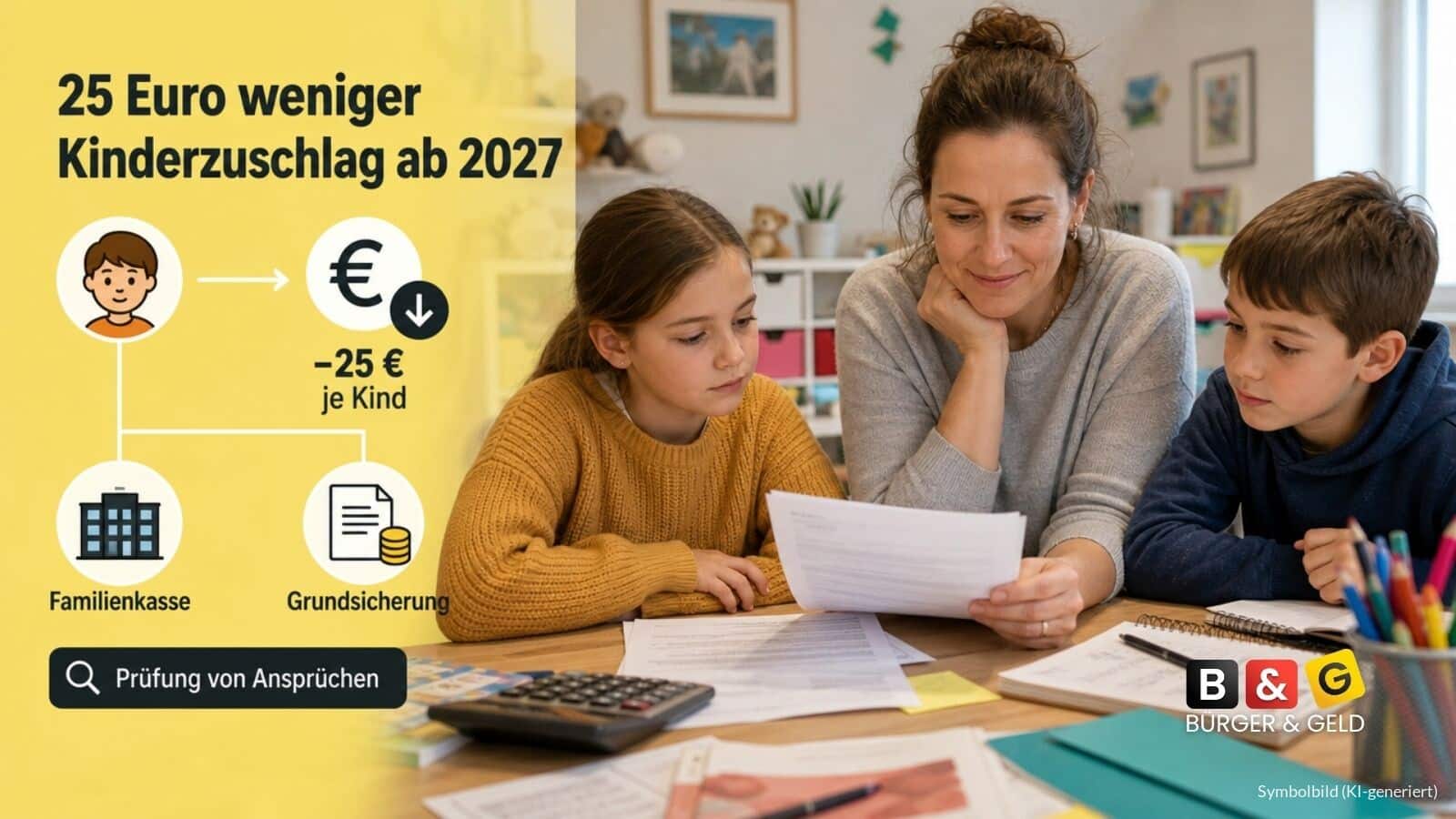 Kinderzuschlag 2027: Kürzung um 25 Euro monatlich