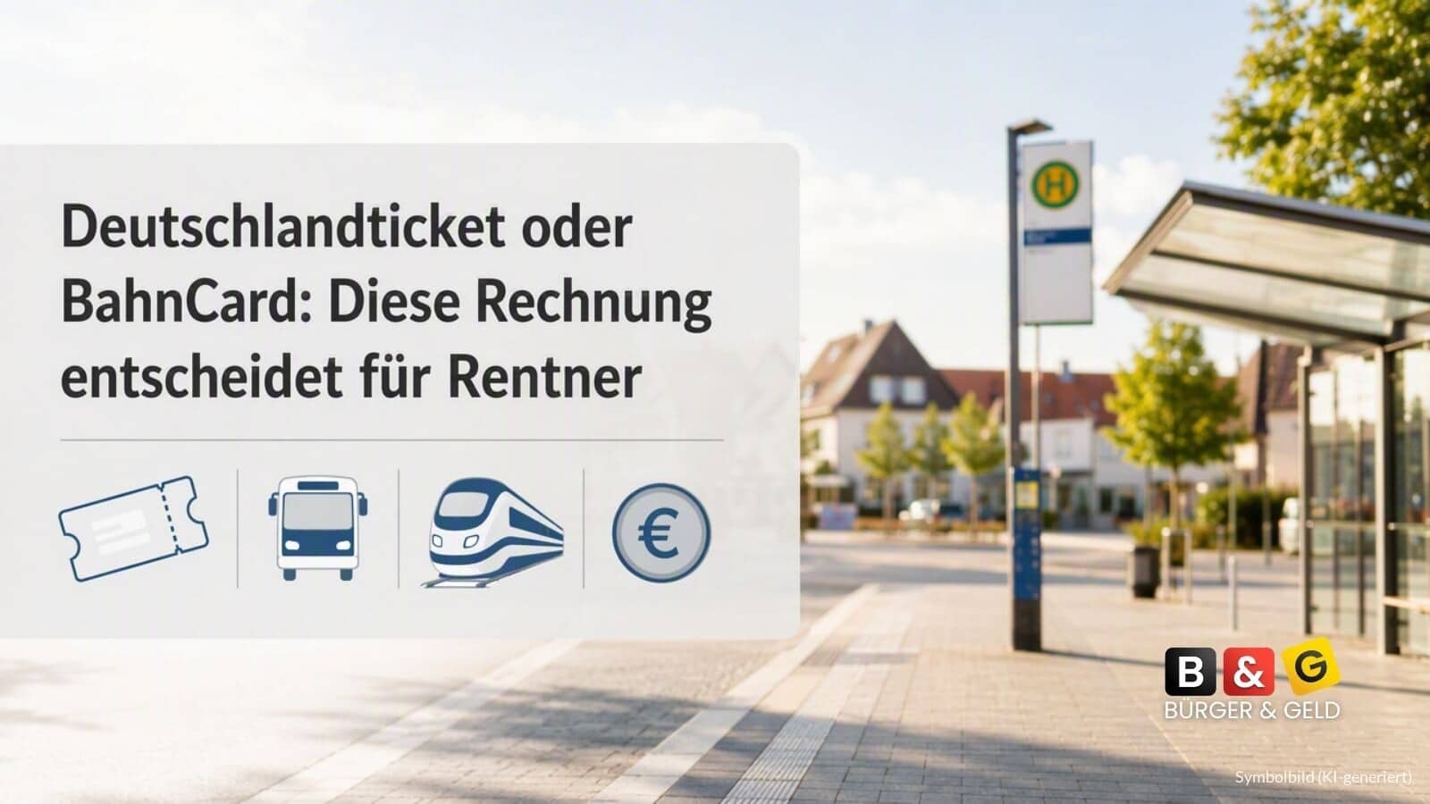 Deutschlandticket oder BahnCard: Diese Rechnung entscheidet, was Rentner wirklich sparen