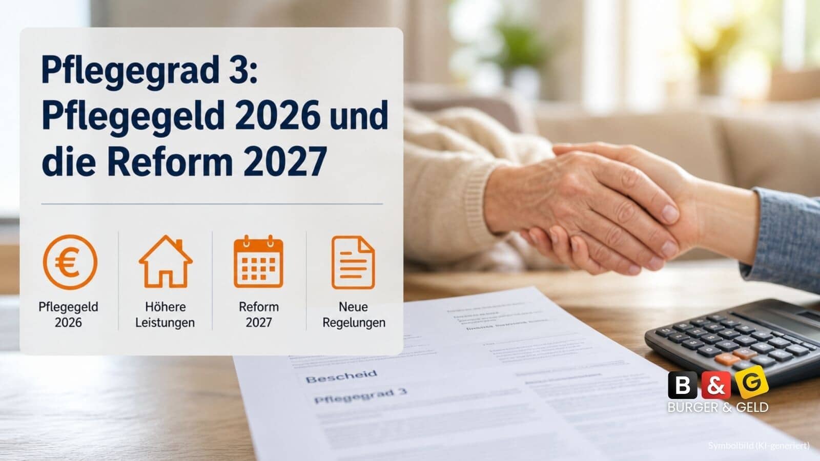 Pflegegrad 3: 599 Euro Pflegegeld gelten weiter – die eigentliche Veränderung kommt erst 2027