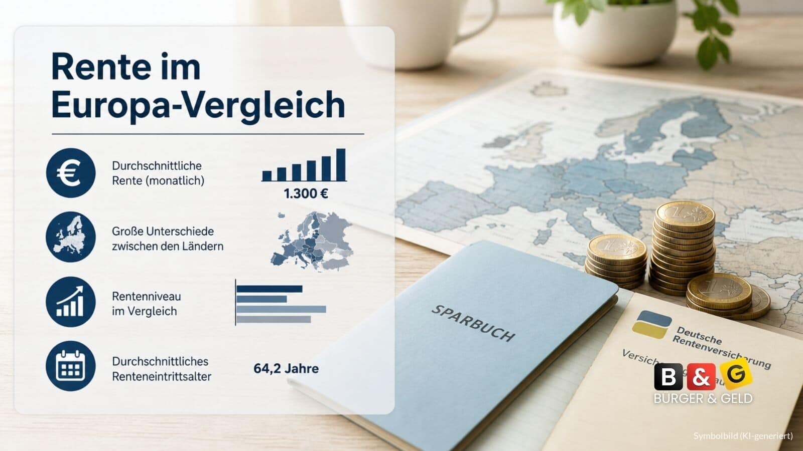 Rentenvergleich Europa: Luxemburg, Österreich und die Niederlande zahlen deutlich mehr als Deutschland