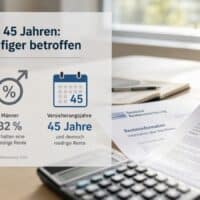 Nach 45 Beitragsjahren: Mehr als jede zweite Frau erhält unter 1.450 Euro Rente