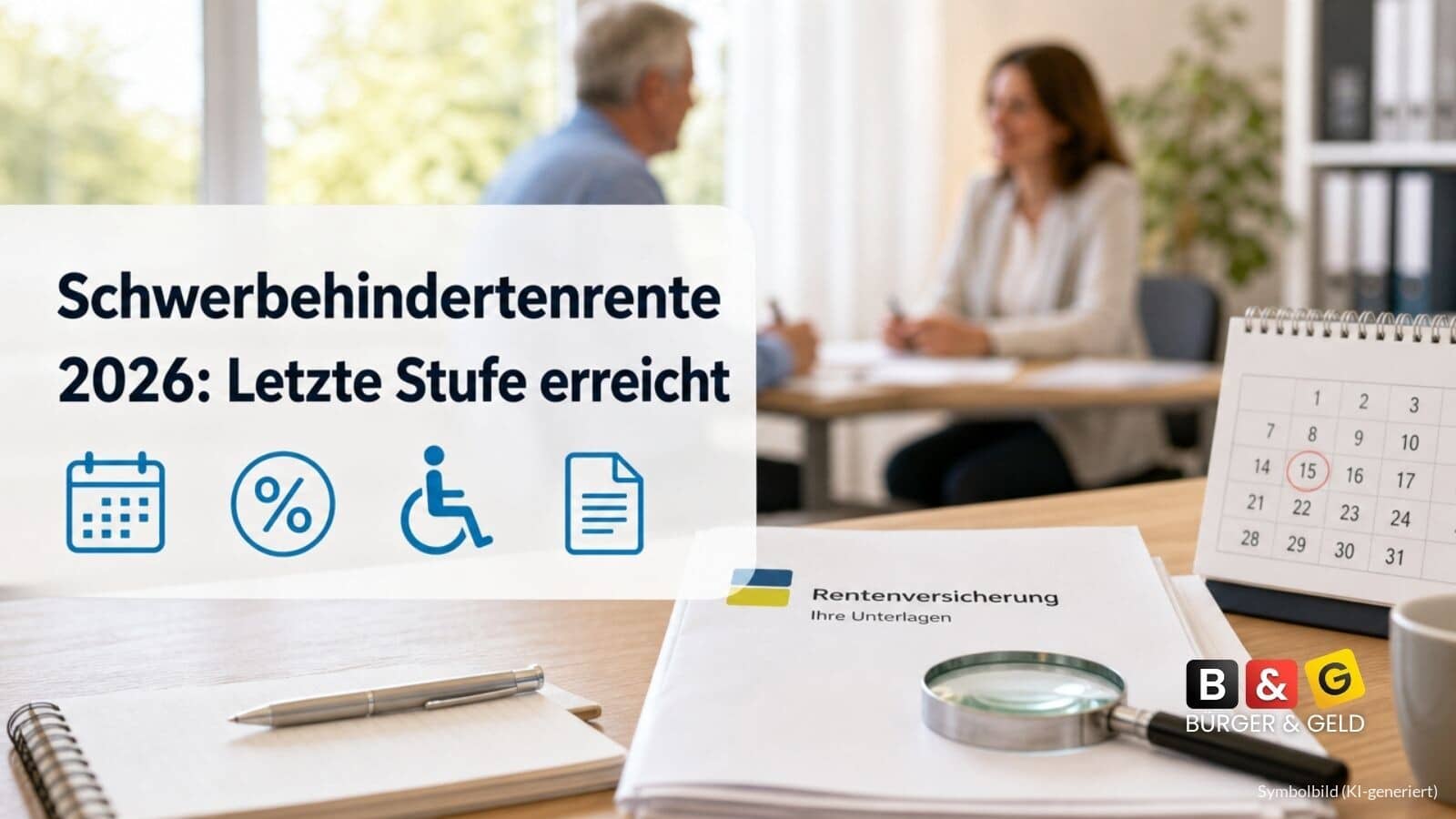 Schwerbehindertenrente: Letzte Stufe der Anhebung ist in Kraft getreten - Jahrgang 1964 ohne Übergangsregelung