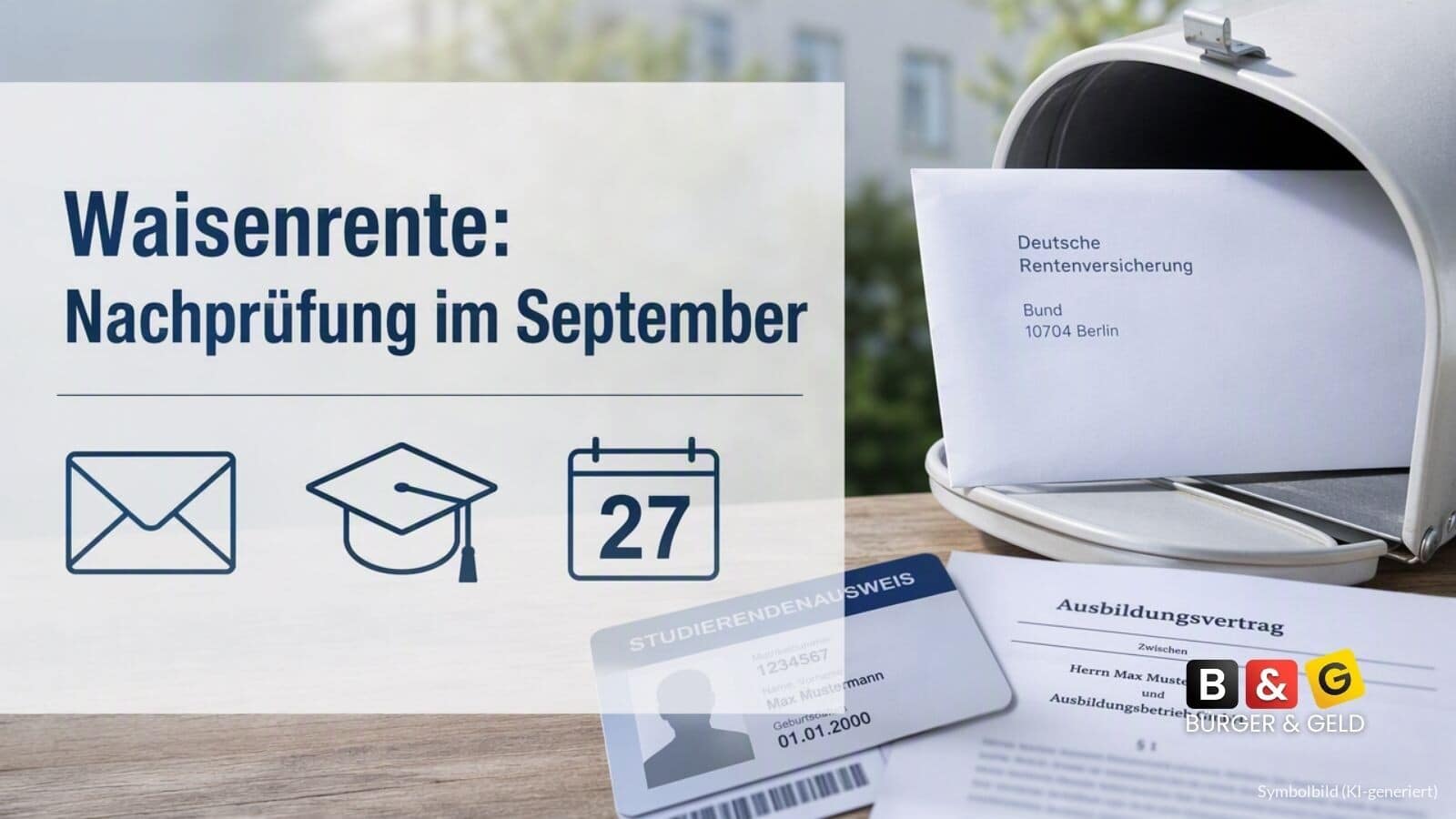Rentenversicherung verschickt Brief im September – besonders junge Menschen sollten aufpassen