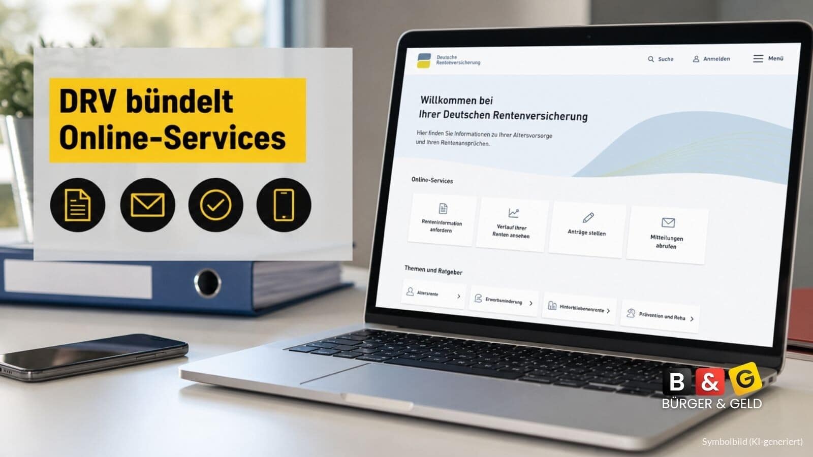 Rentenversicherung startet neues Kundenportal für Anträge und Postfach