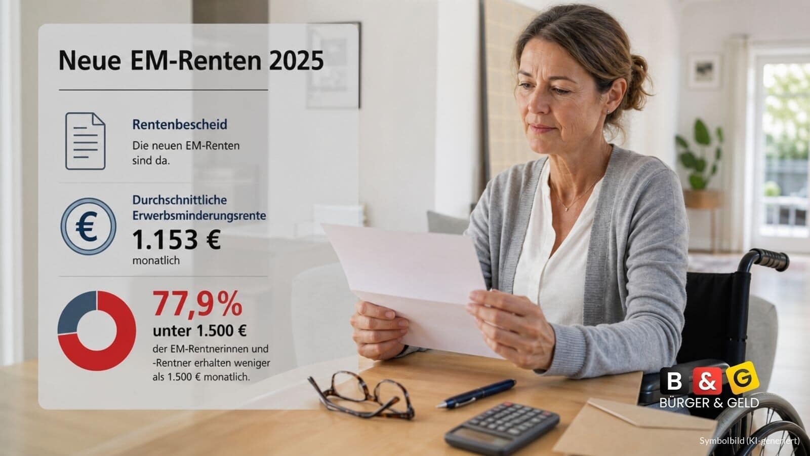 80 Prozent der neuen EM-Renten unter 1500 Euro