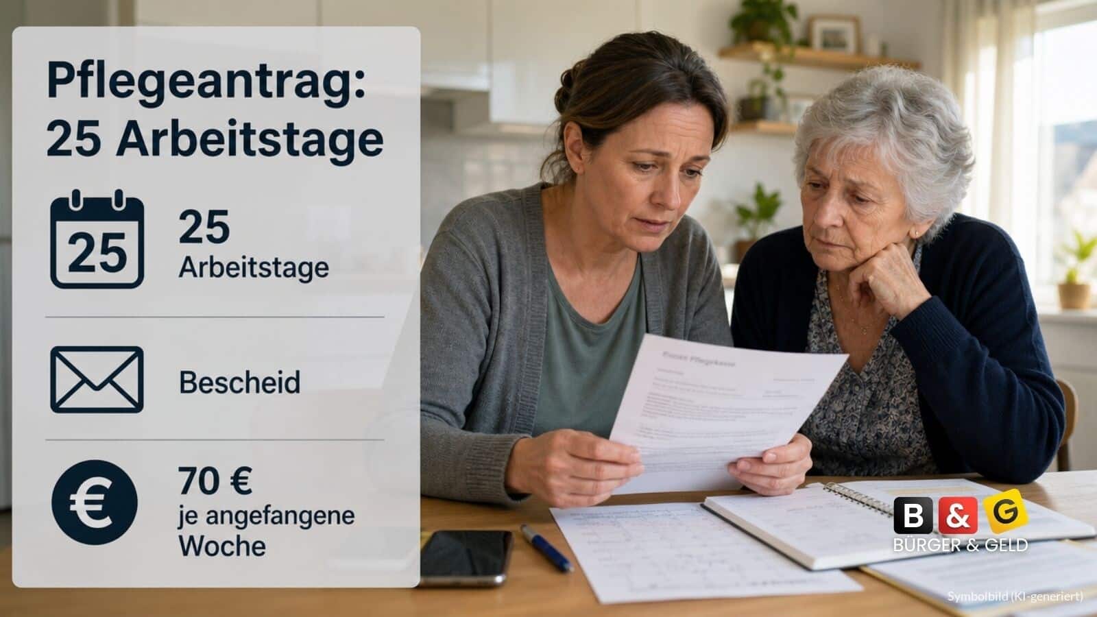70 Euro Entschädigung beim Pflegeantrag