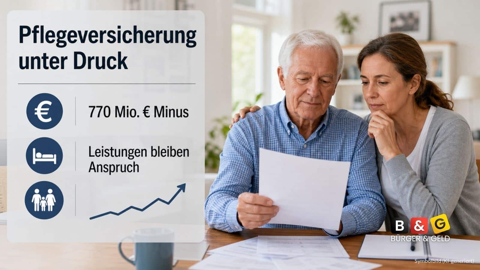 Pflegeversicherung mit 770 Millionen im Minus