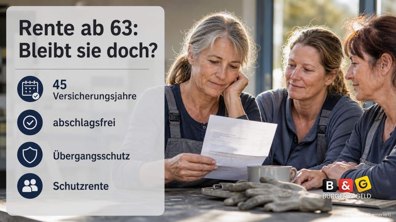 Rente ab 63 - bleibt sie doch bestehen?