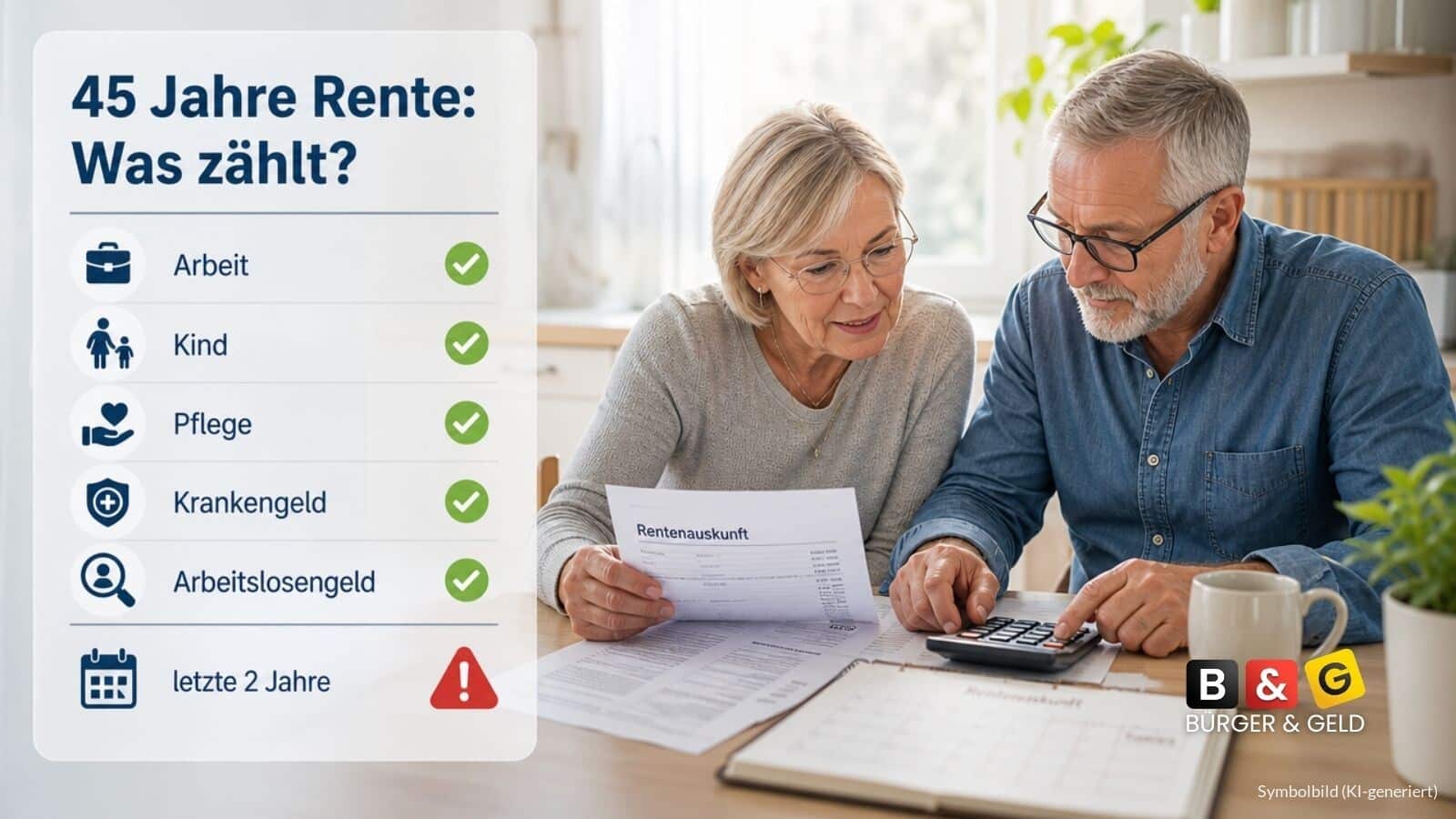 Was zählt für die abschlagsfreie Rente nach 45 Jahren?
