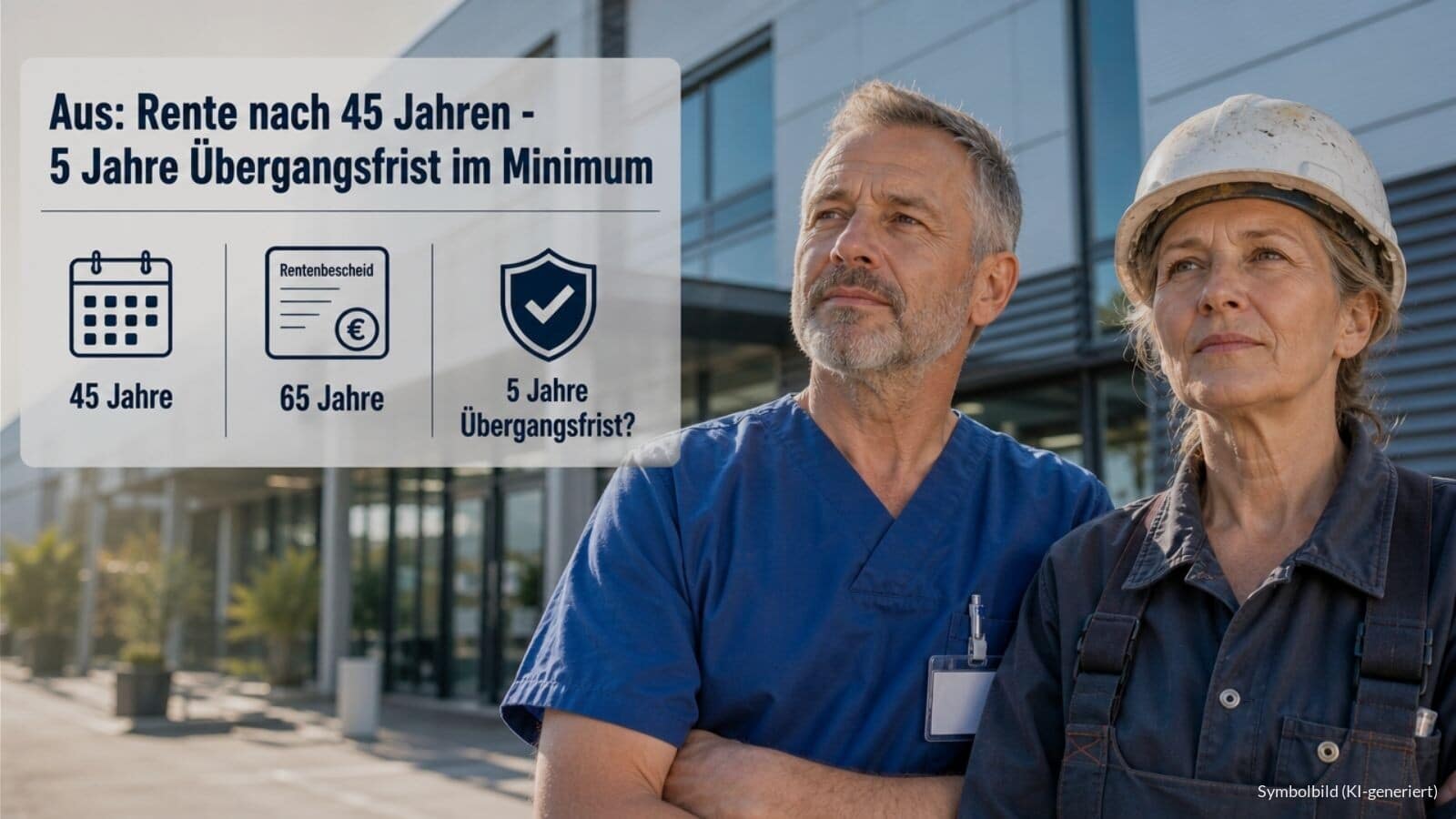 Mindestens 5 Jahre Übergangsfrist für das Aus der Rente nach 45 Beitragsjahren