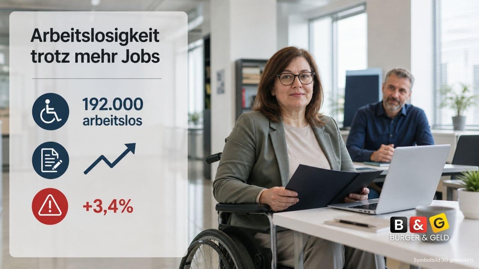 Arbeitslosigkeit im Bereich Schwerbehinderung steigt