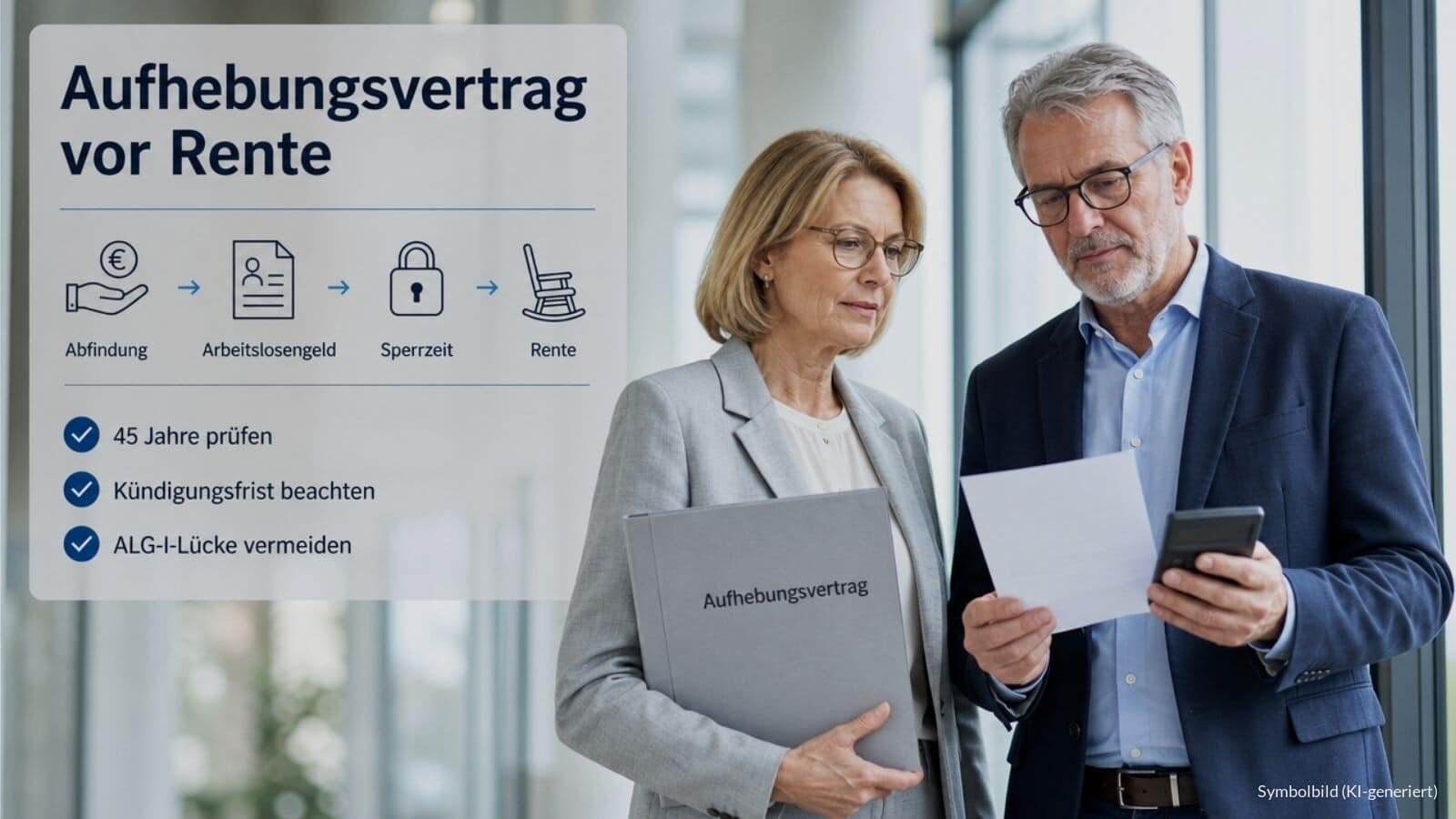 Aufhebungsvertrag und Arbeitslosengeld vor der Rente