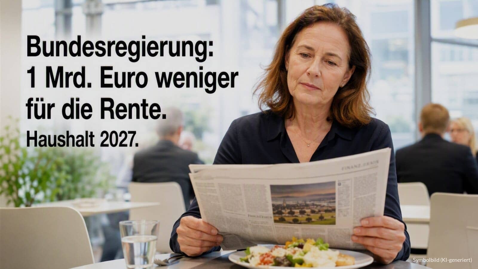 Bund will 2027 eine Milliarde Euro weniger für die Rente zahlen