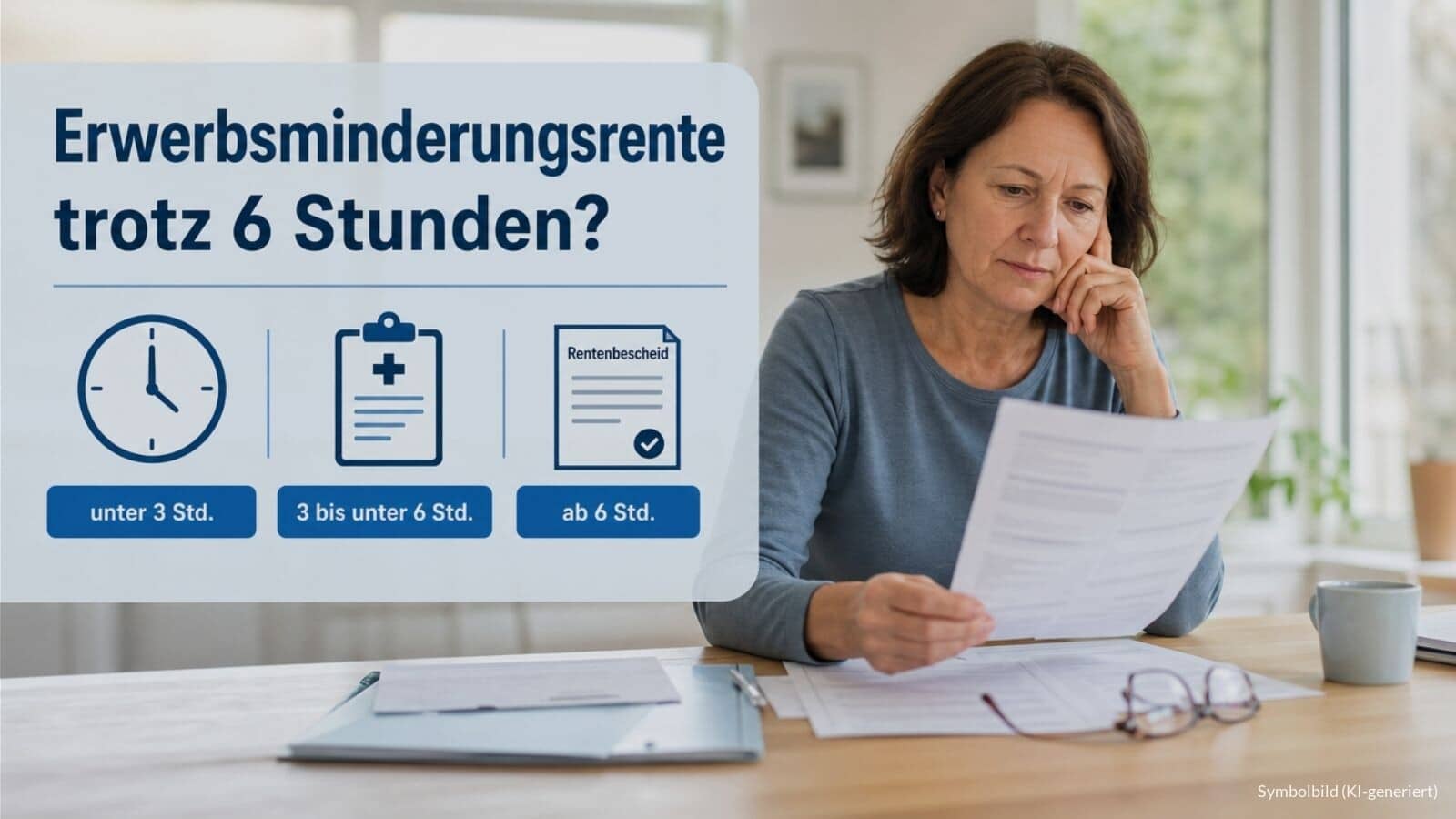 EM-Rente, auch wenn man noch mehr als 6 Stunden arbeiten kann