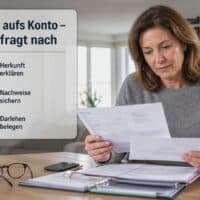 Grundsicherungsgeld und Einzahlung aufs Konto