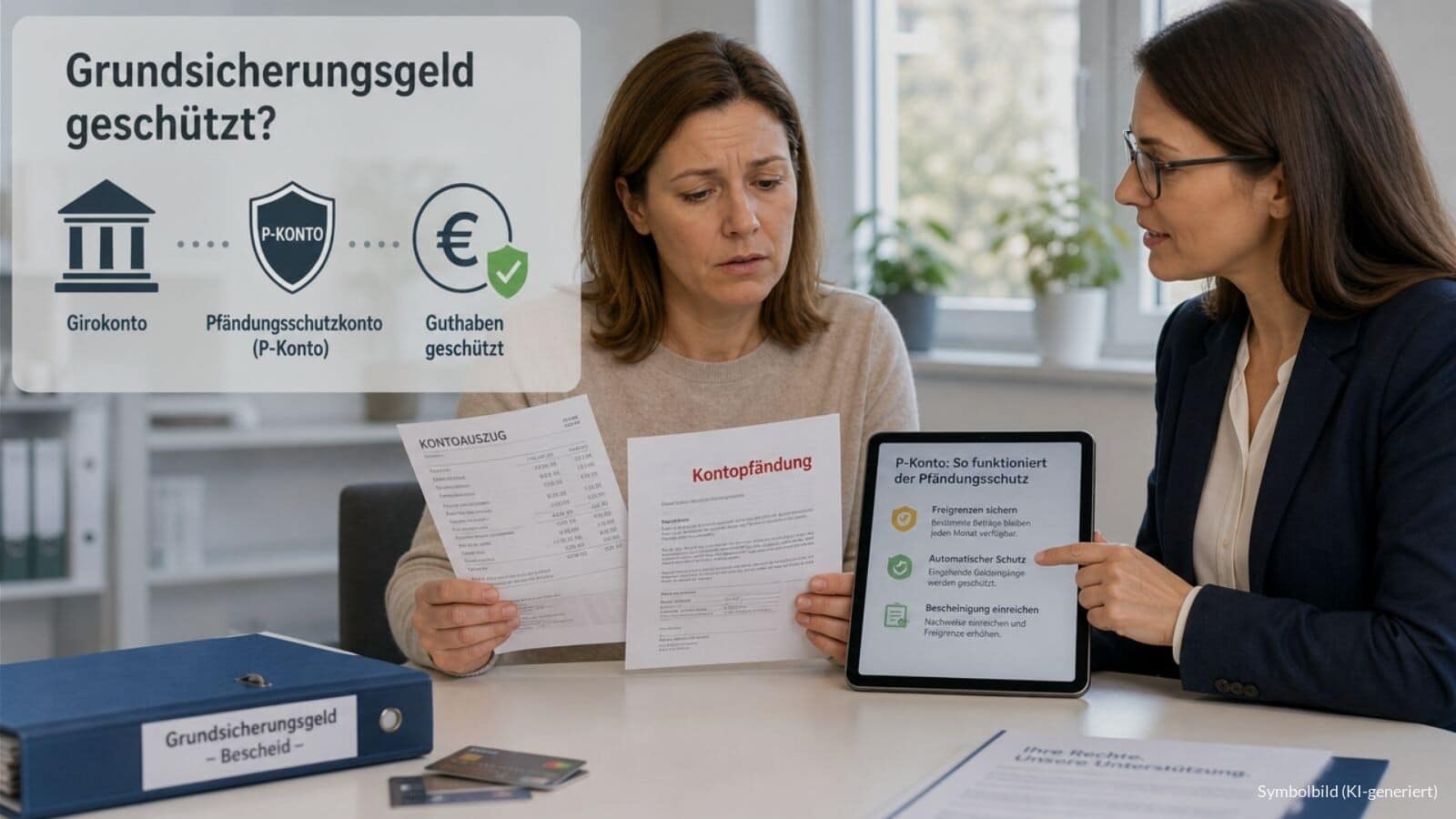Grundsicherungsgeld ist pfändbar - Ausnahme: P-Konto