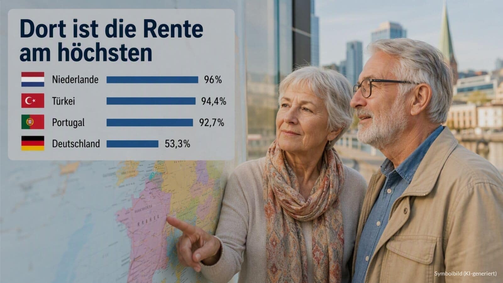 Höchste Rente der Welt - drei Spitzenländer