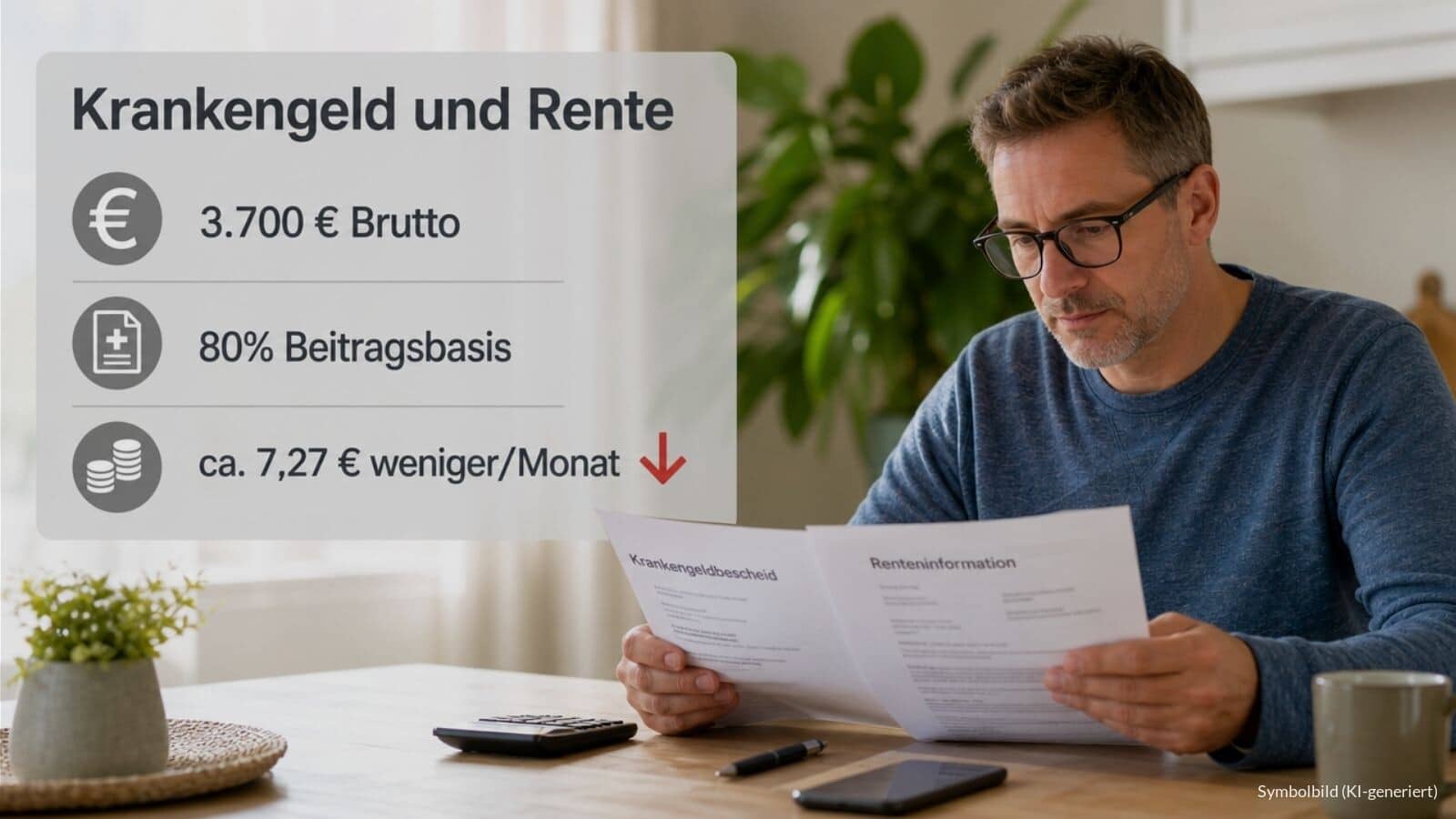 Krankengeld - so mindert es die spätere Rente