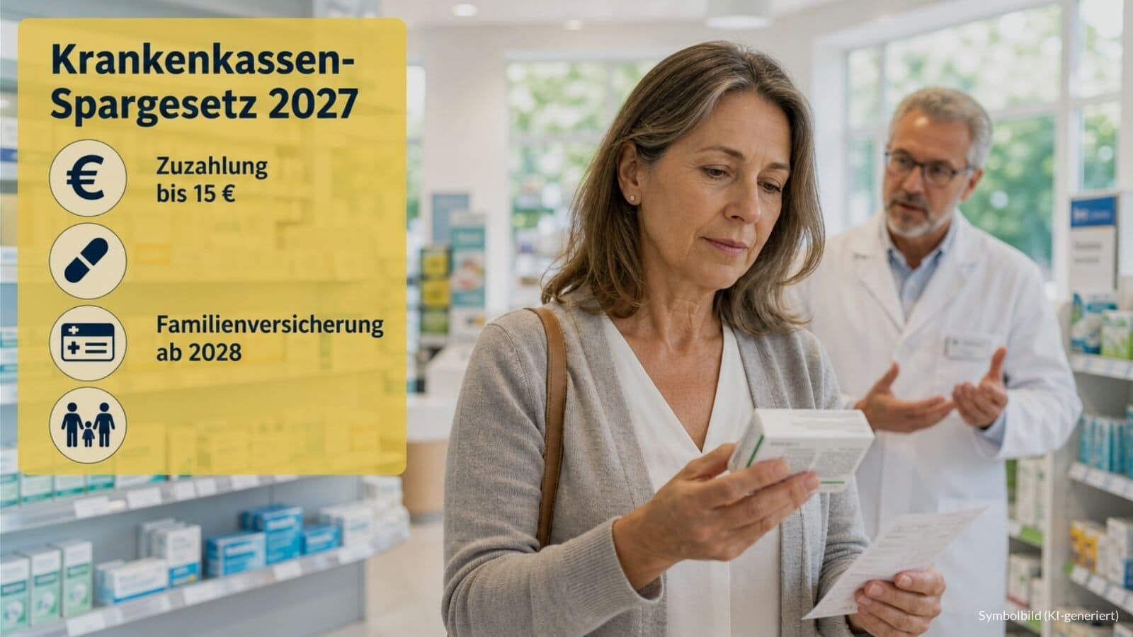 Krankenkassen Spargesetz 2027 / 2028