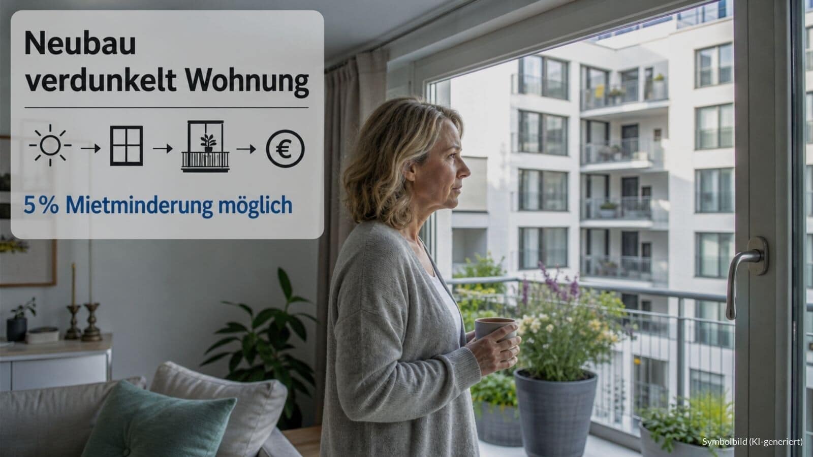Mietminderung: Neubau verschattet Wohnung - Urteil