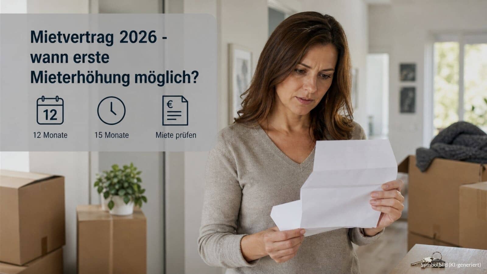 Wann erste Mieterhöhung nach Abschluss des Mietvertrages