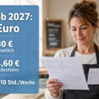 Minijob 2027: Mindestlohn steigt um 30 Euro monatlich