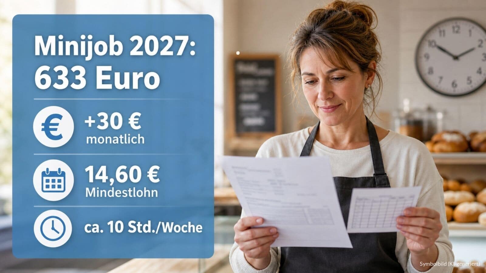 Minijob 2027: Mindestlohn steigt um 30 Euro monatlich