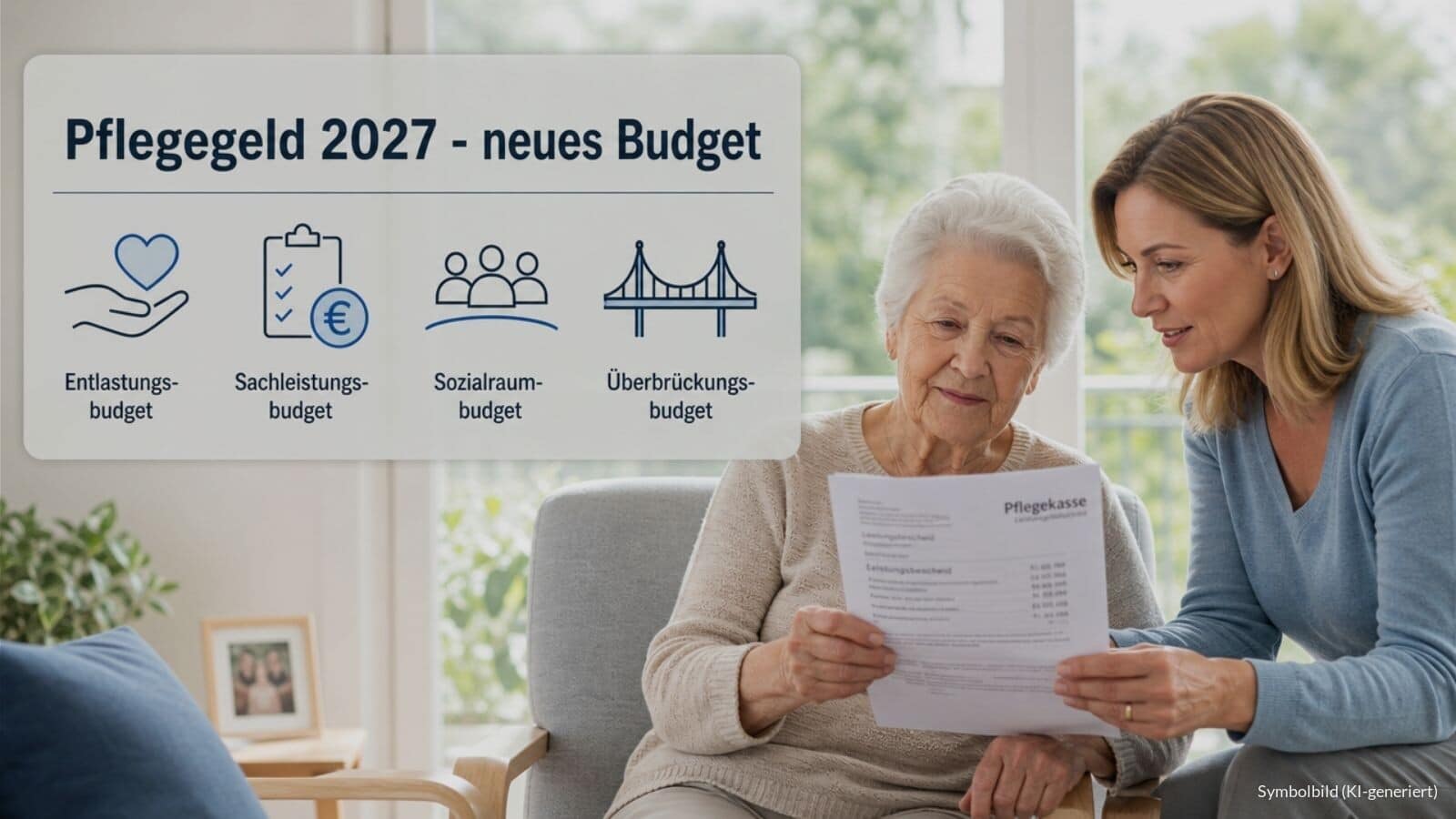 Pflegegeld 2027: 4 neue Budgets