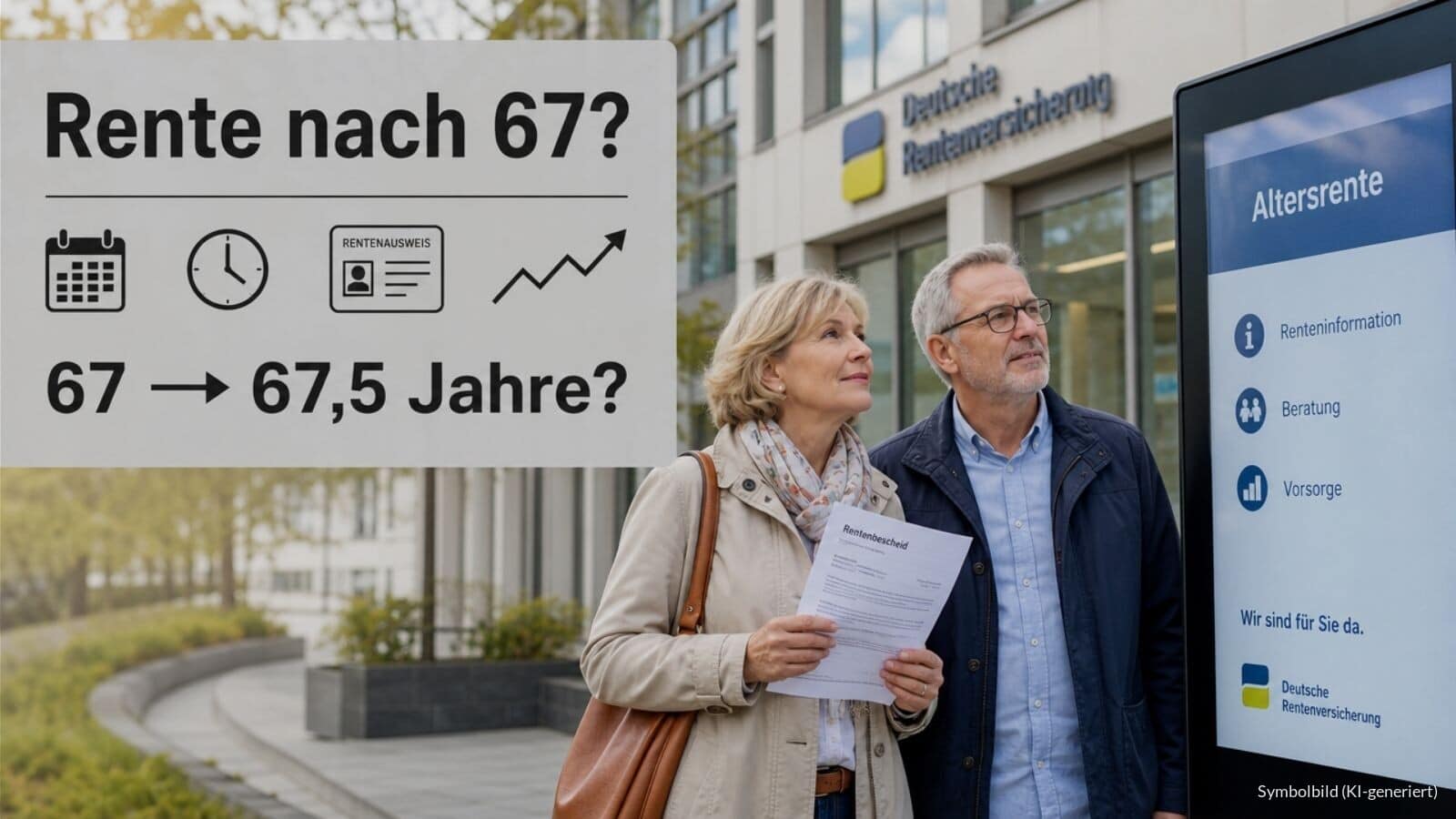 Rentenalter steigt auf jenseits 67