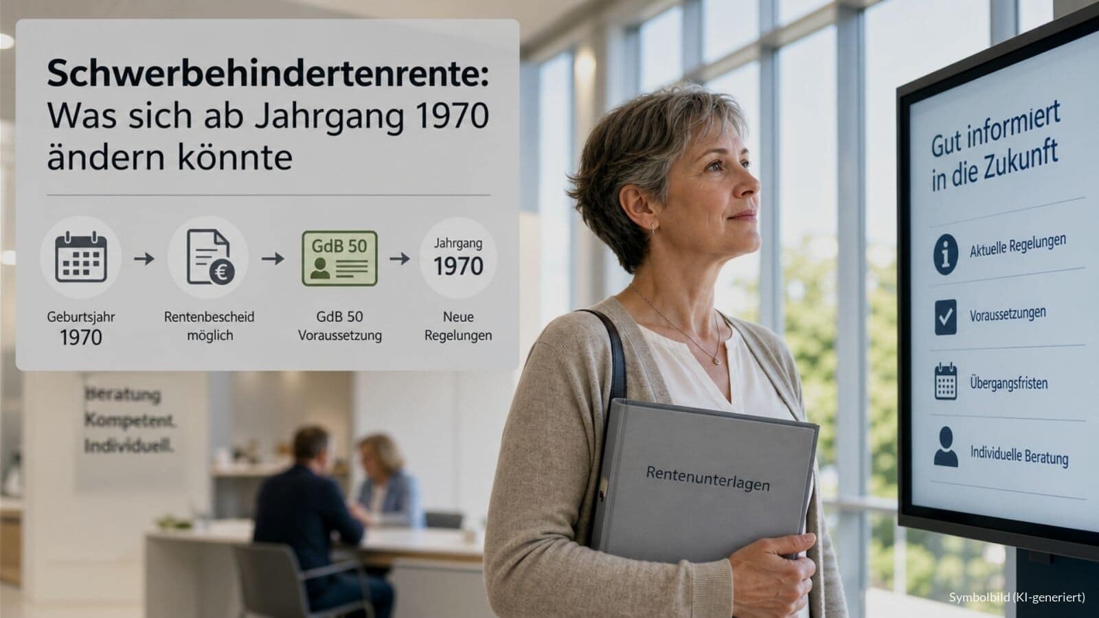 Rente bei Schwerbehinderung - Änderungen ab Jahrgang 1970