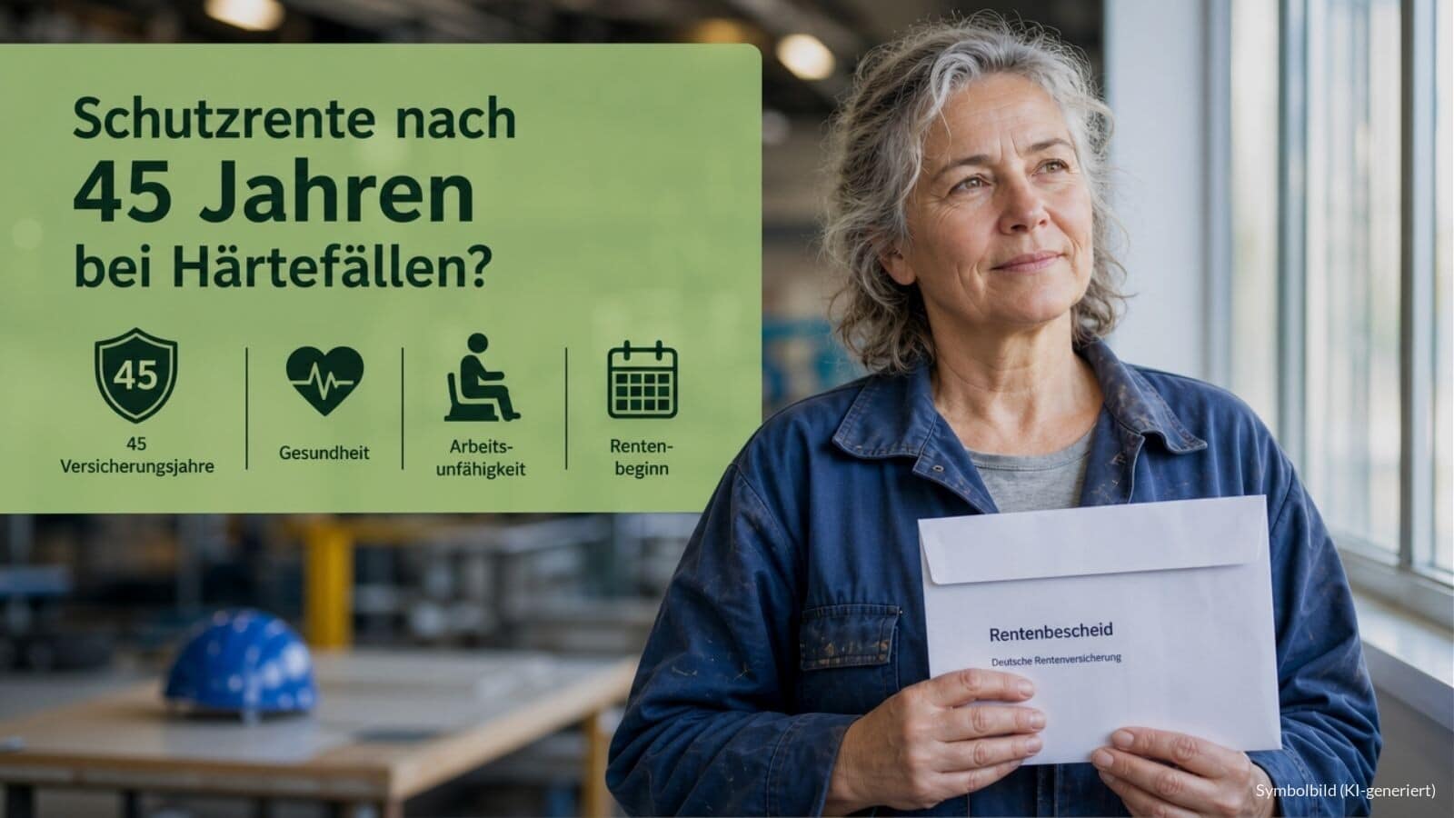 Schutzrente bei Härtefällen anstelle Rente nach 45 Jahren
