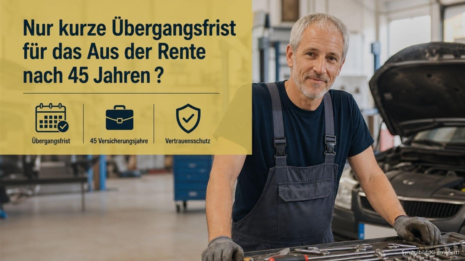 Übergangsfrist für Aus der Rente nach 45 Jahren kürzer als 5 Jahre?
