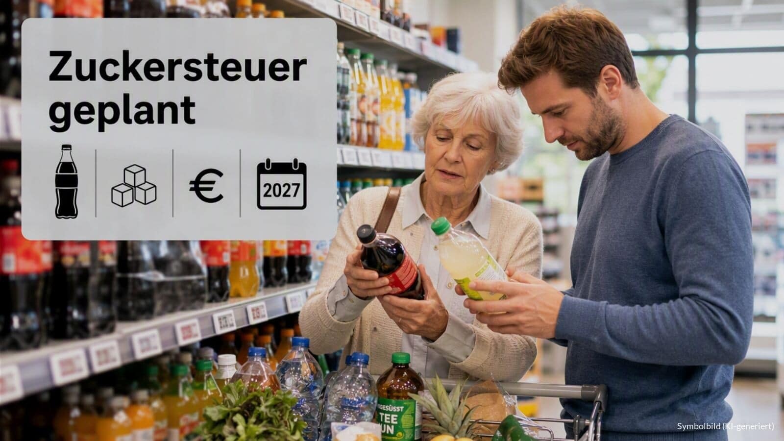 Zuckersteuer 2027 - Rentner, Verbraucher, Familien betrofffn