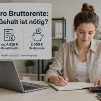 20 Jahre alt: welches Gehalt für 2000 Euro Rente?